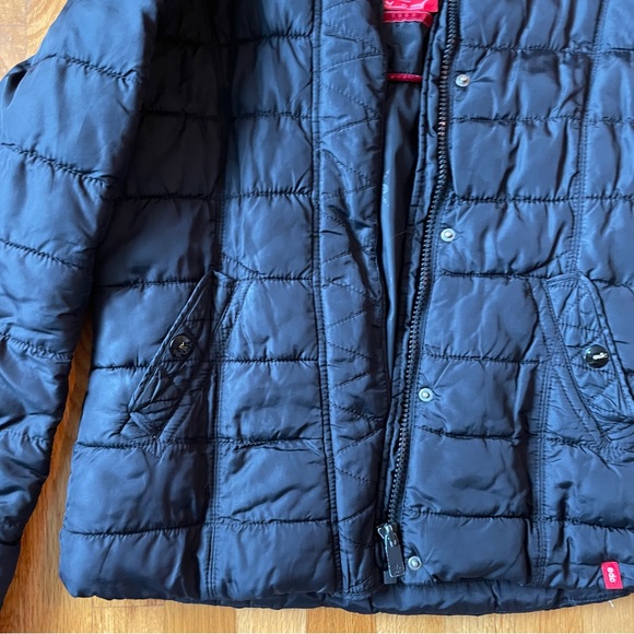 Vintage Esprit EDC Black Winter Coat Cozy Warm Puffer Jacket - Picture 4 of 11